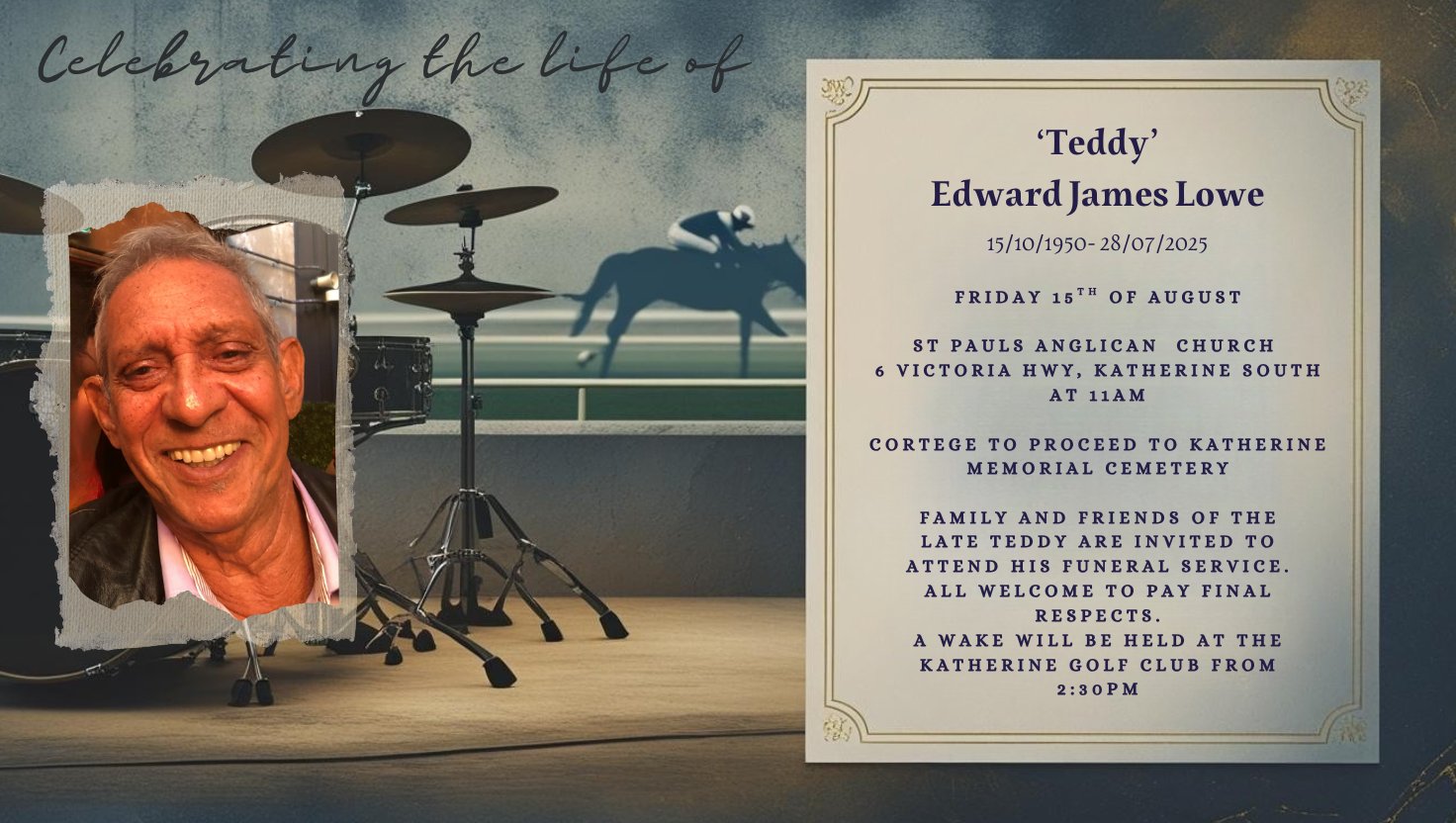 Edward Lowe Funeral Notice Photo