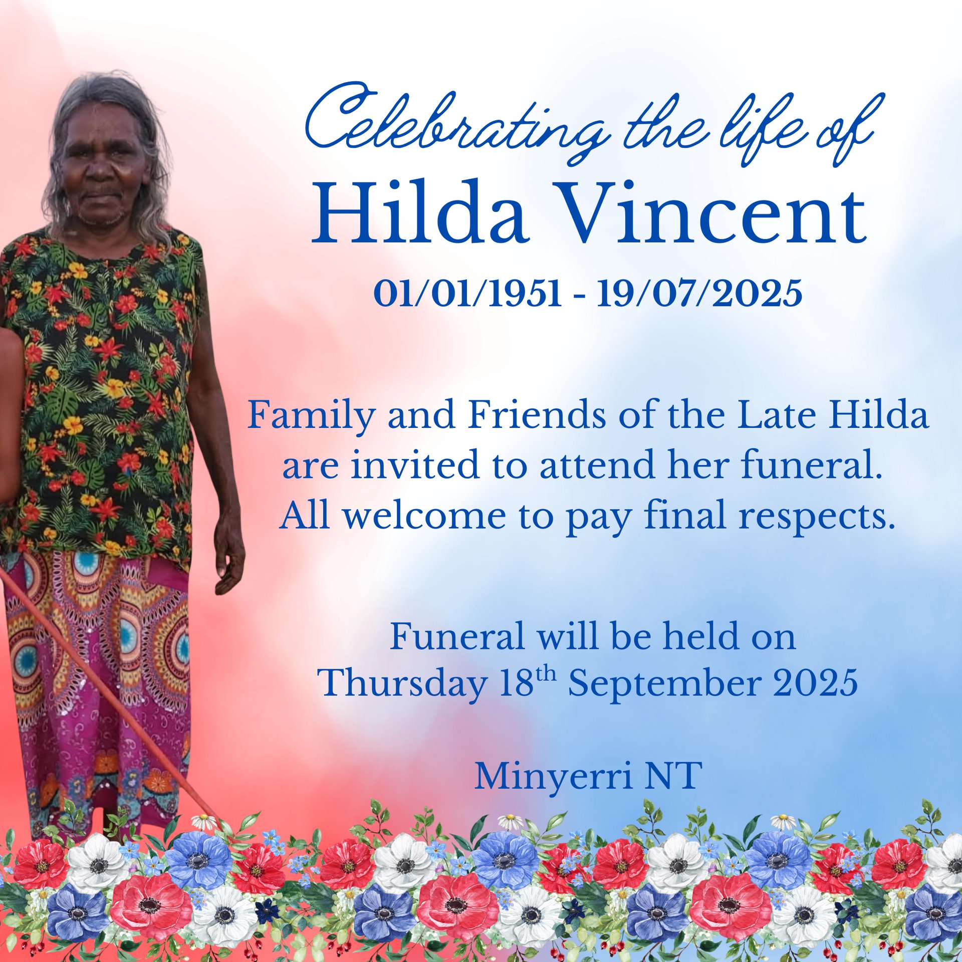 Hilda Vincent Funeral Notice Photo