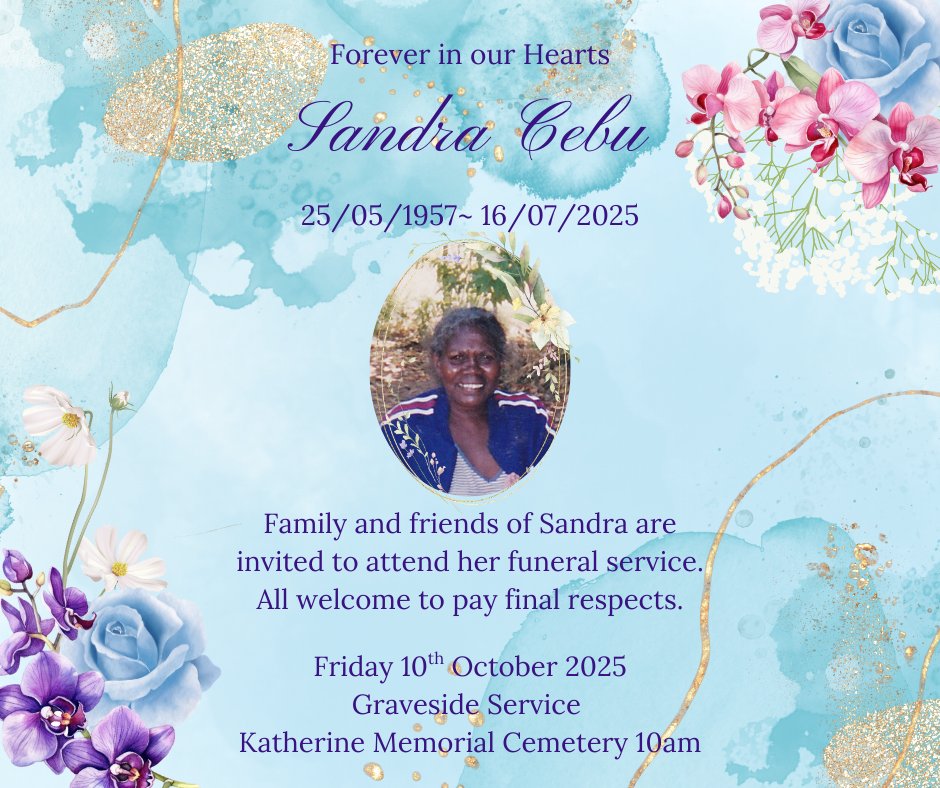 Sandra Cebu Funeral Notice Photo