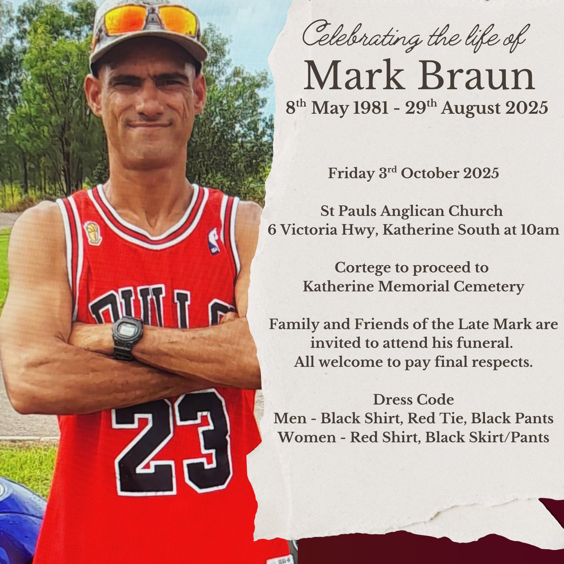 Mark Braun Funeral Notice Photo