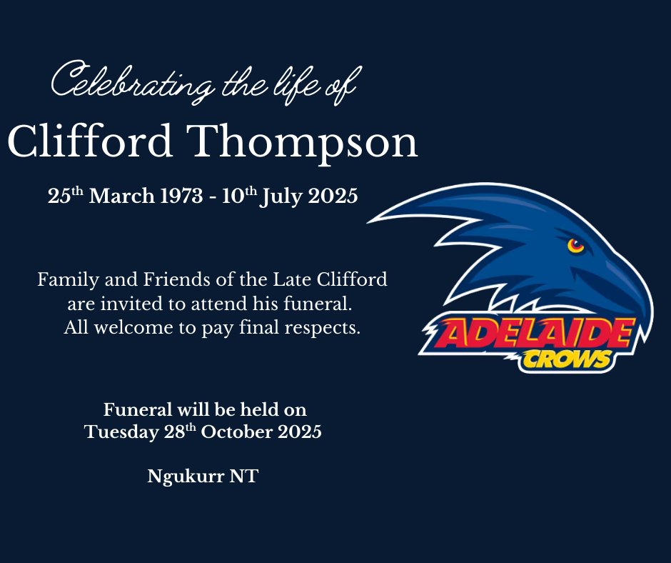 Clifford Thompson Funeral Notice Photo