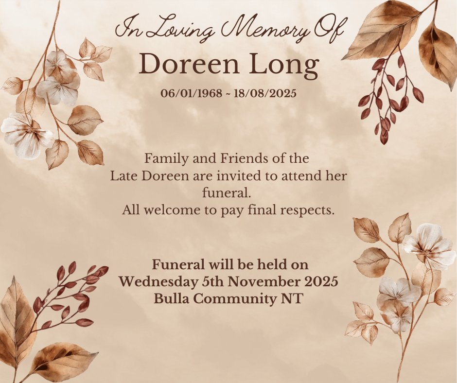 Doreen Long Funeral Notice Photo