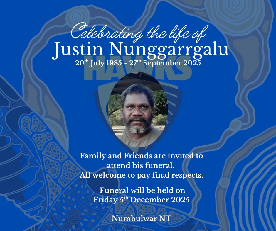Justin Nunggarrgalu Funeral Notice Photo