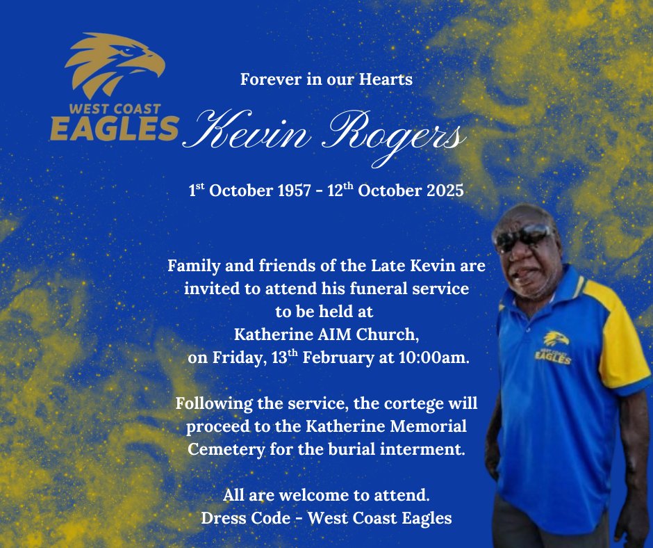 Kevin Rogers Funeral Notice Photo