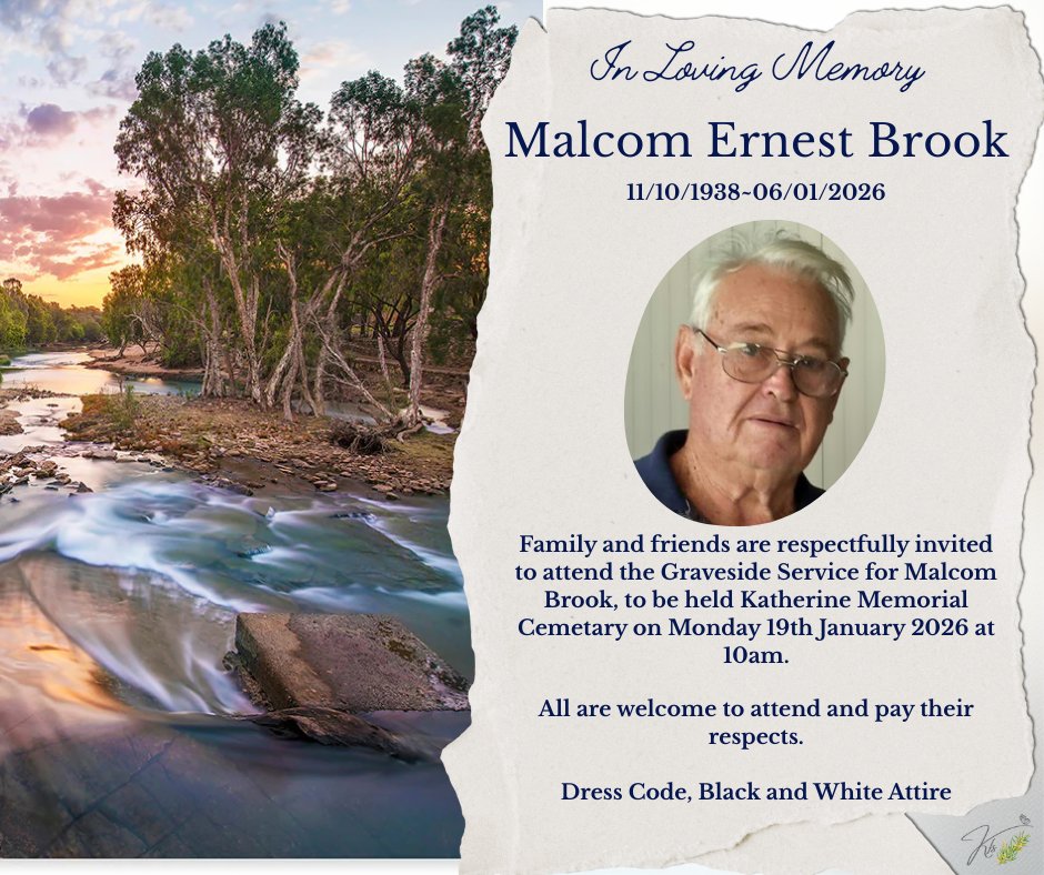 Malcom Brook Funeral Notice Photo