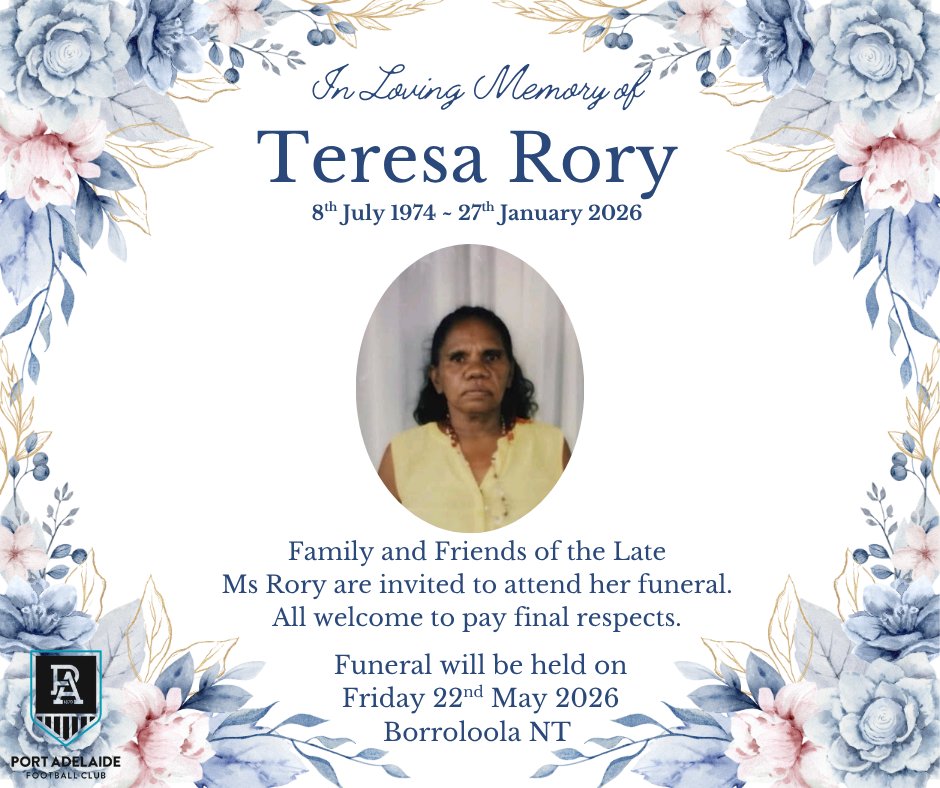 Teresa Rory Funeral Notice Photo