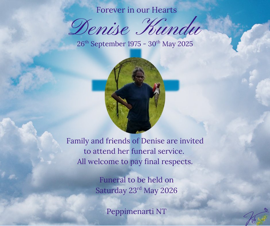 Denise Kundu Funeral Notice Photo