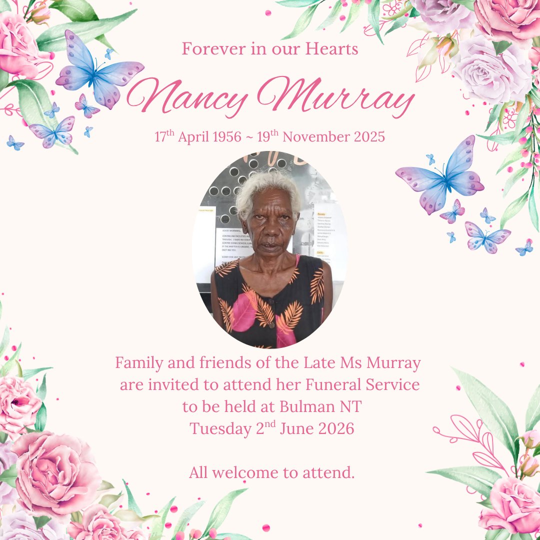 Nancy Murray Funeral Notice Photo