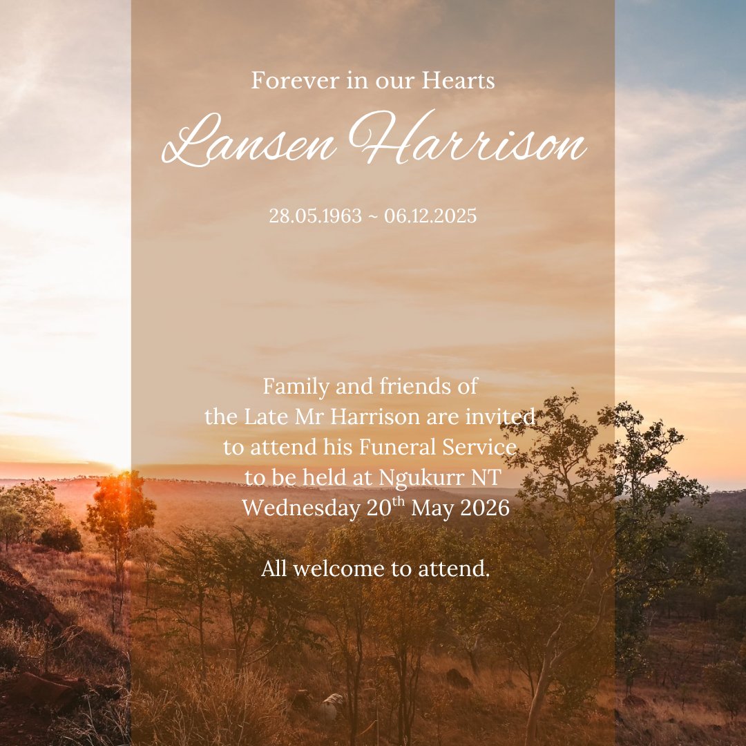 Lansen Harrison Funeral Notice Photo
