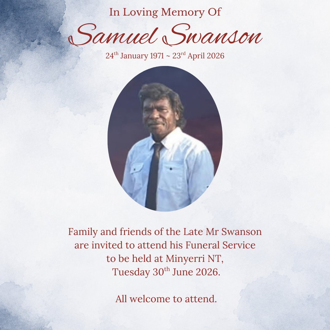 Samuel Swanson Funeral Notice Photo