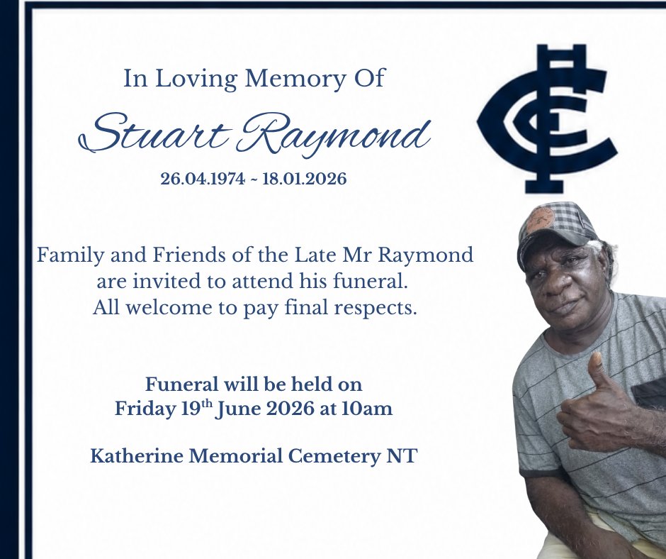 Stuart Raymond Funeral Notice Photo