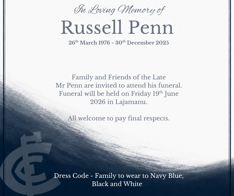 Russell Penn Funeral Notice Photo