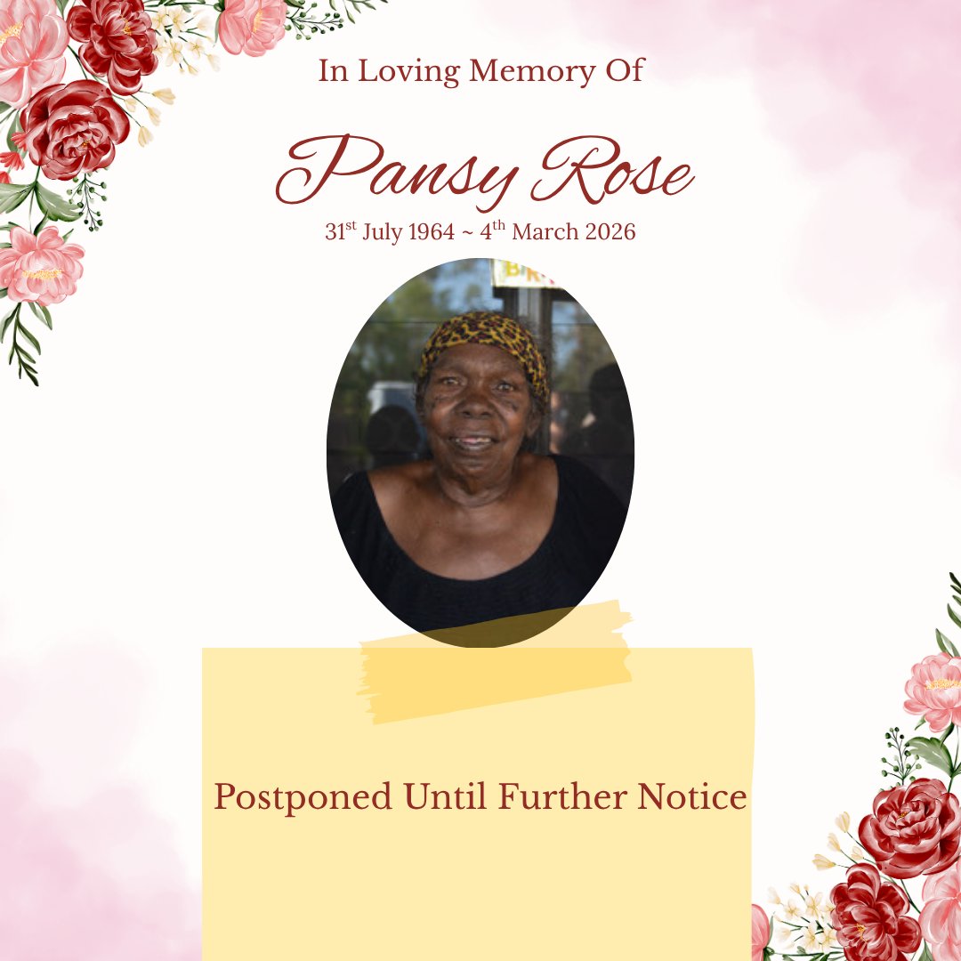 Pansy Rose Funeral Notice Photo