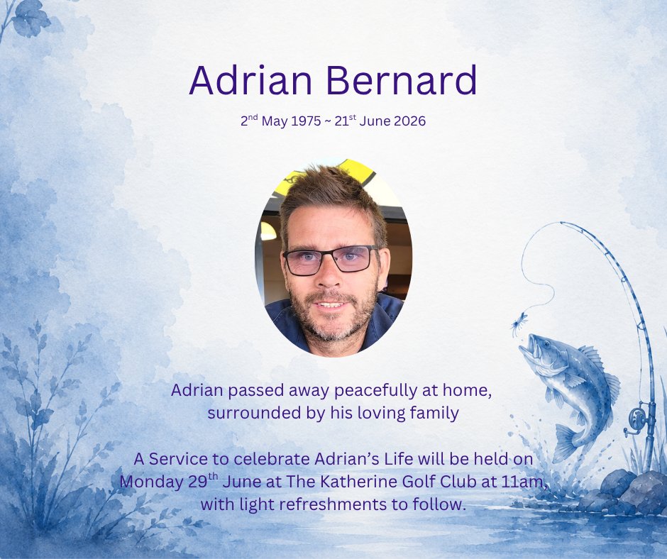 Adrian Bernard Funeral Notice Photo