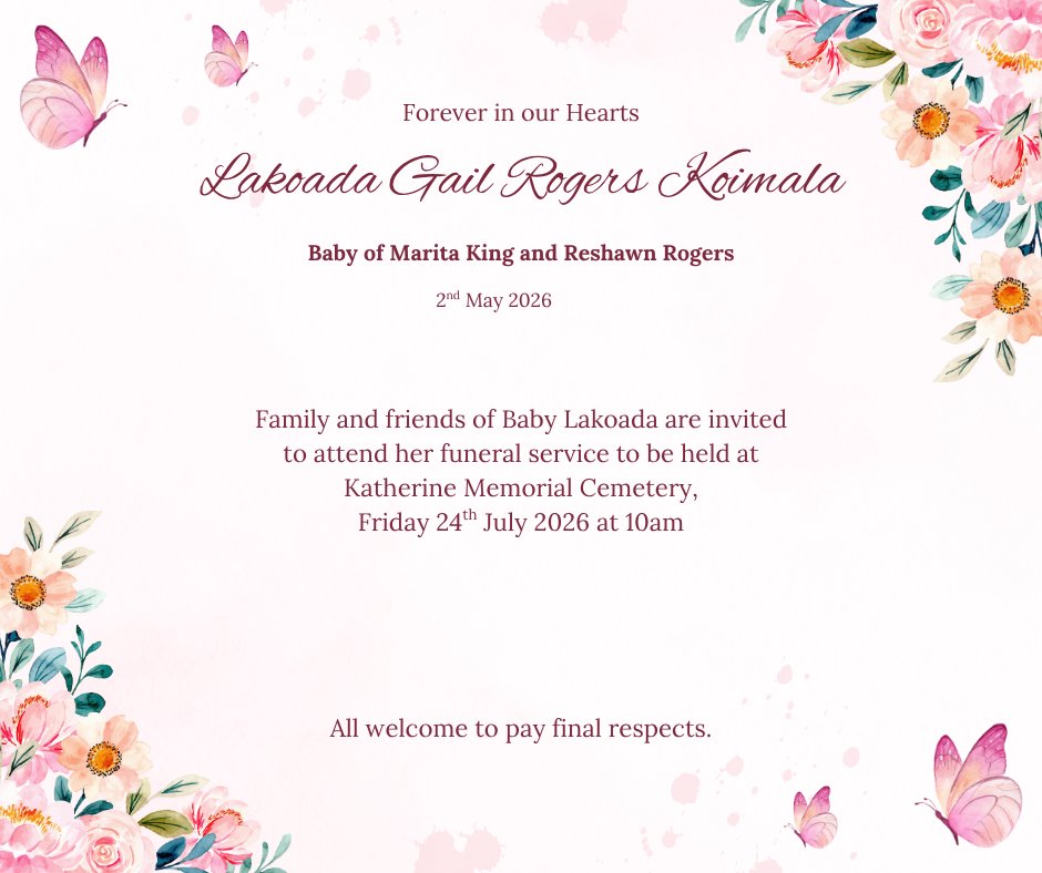 Lakoada Gail Rogers Koimala Funeral Notice Photo