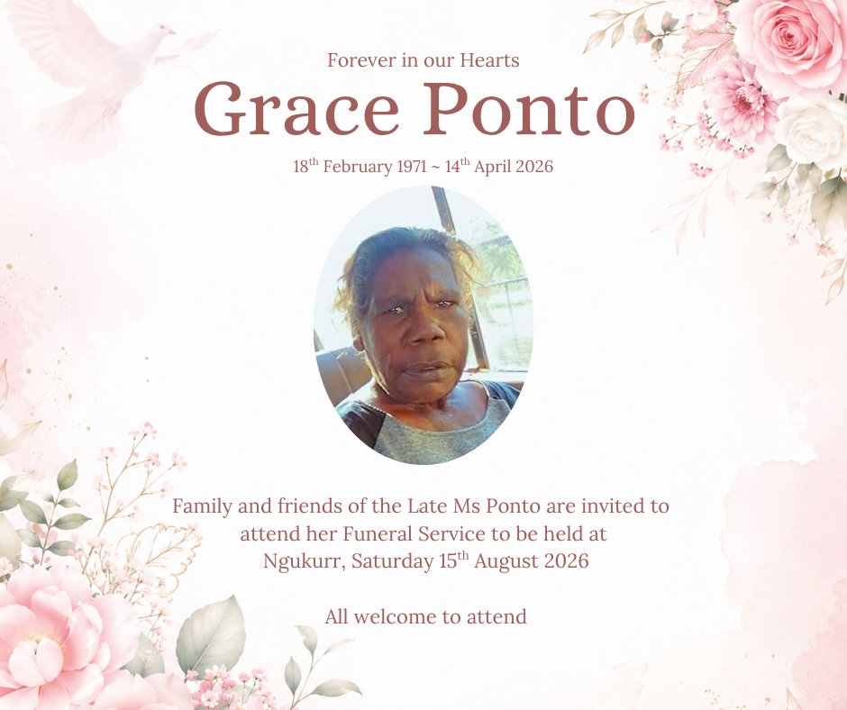 Grace Ponto Funeral Notice Photo
