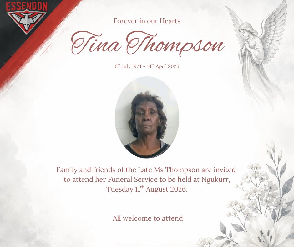 Tina Thompson Funeral Notice Photo