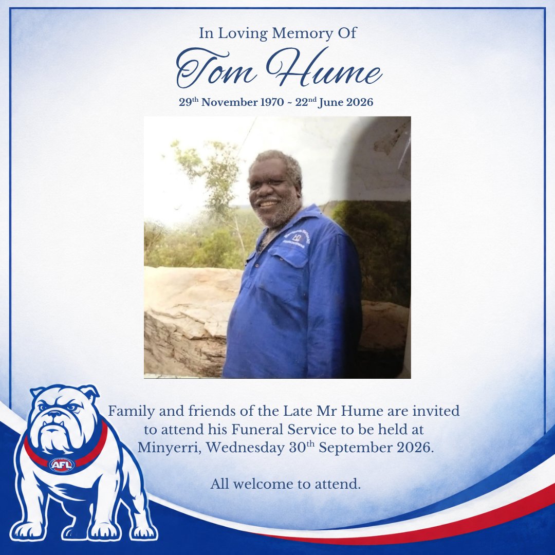 Tom Hume Funeral Notice Photo