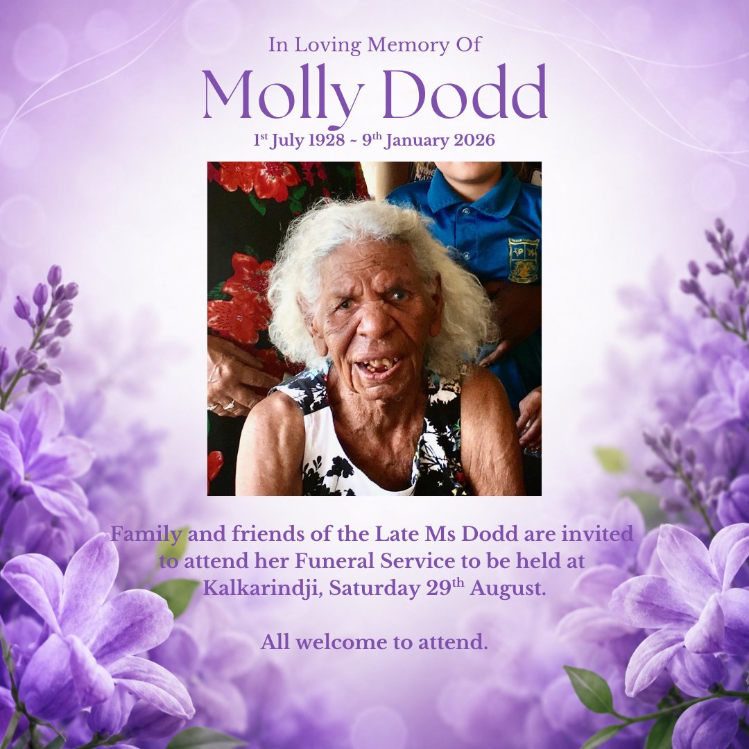 Molly Dodd Funeral Notice Photo