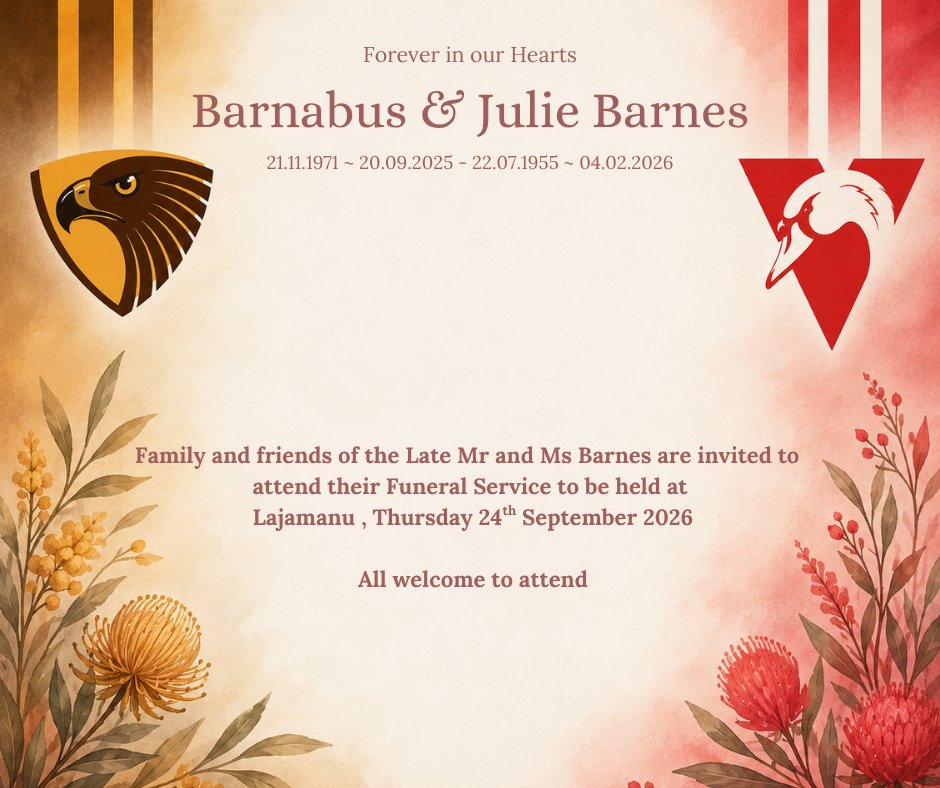 Julie Barnes Funeral Notice Photo