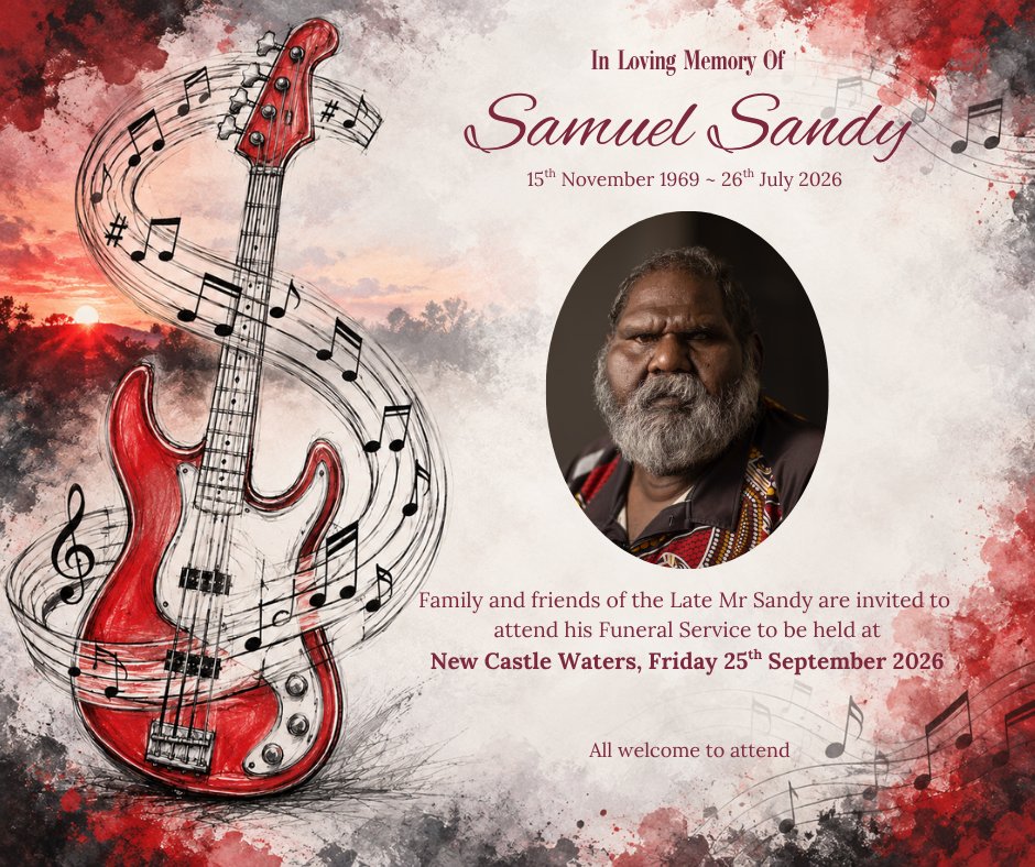 Samuel Sandy Funeral Notice Photo
