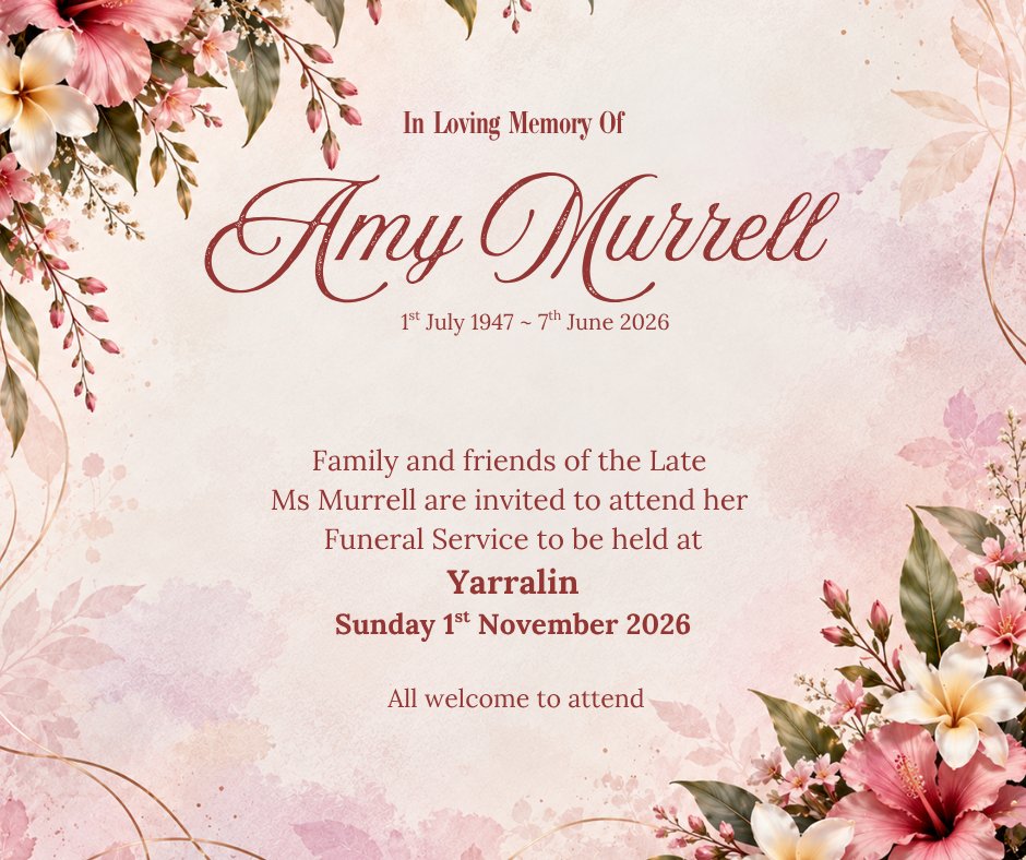 Amy Murrell Funeral Notice Photo
