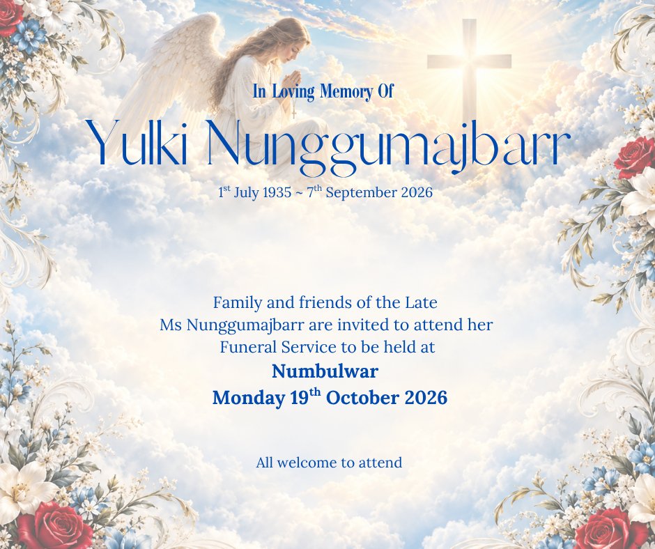 Yulki Nunggumajbarr Funeral Notice Photo